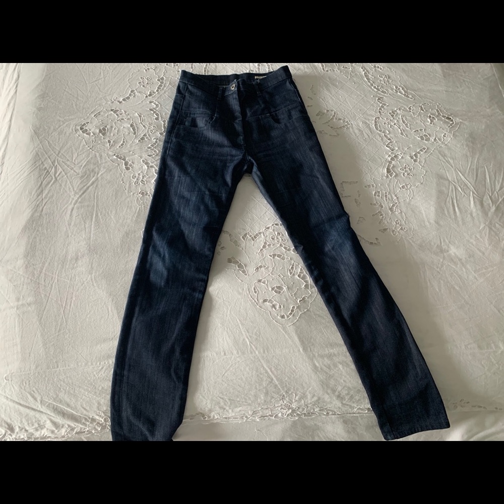 💯Authentic Miu Miu dark denim high rise jeans